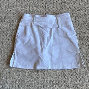White mini skort
